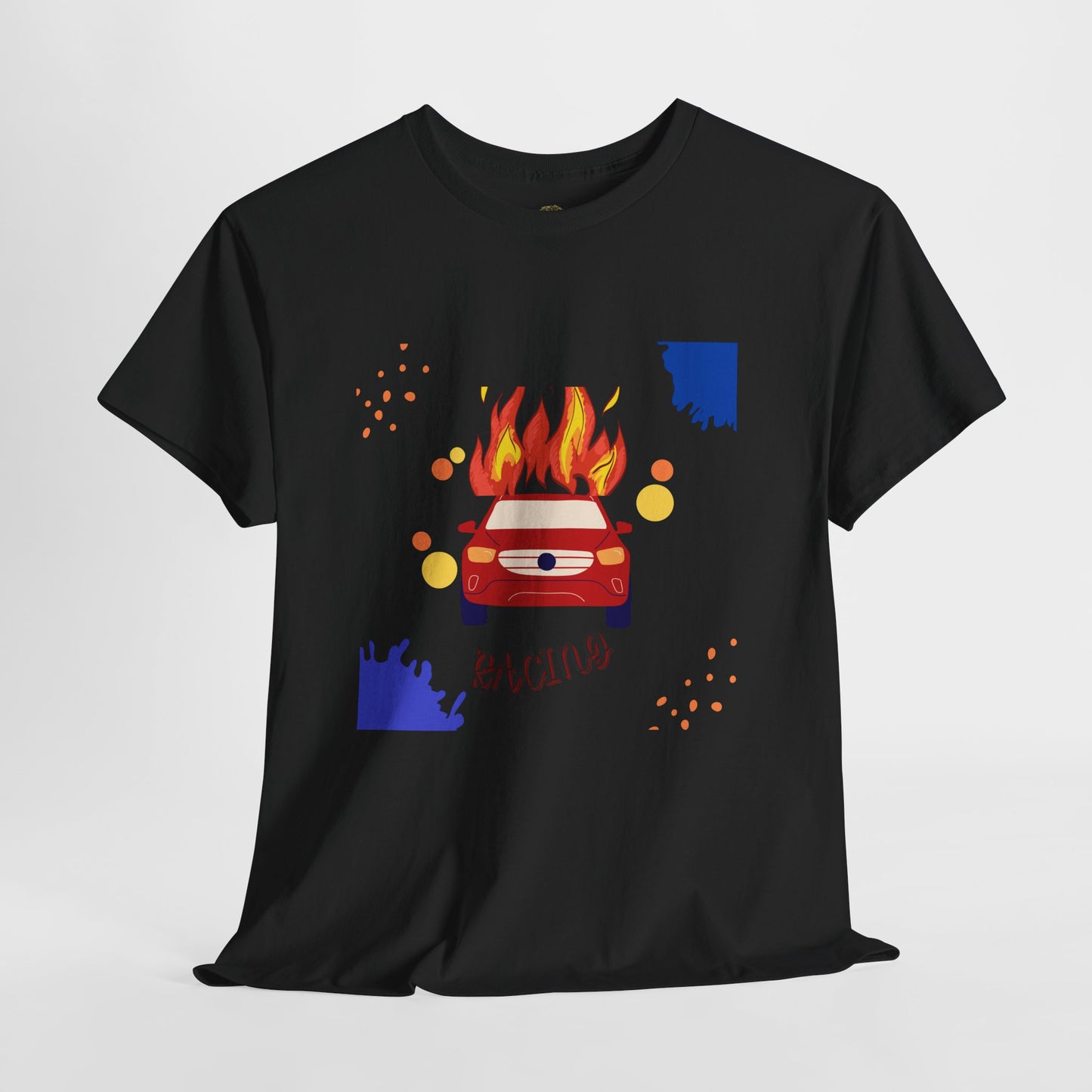 Unisex Racing Graphic T-Shirt – Heavy Cotton Car Racing Tee for Men & Women, Casual Motorsport Fan Shirt, Short Sleeve Top, Sizes S-5XL