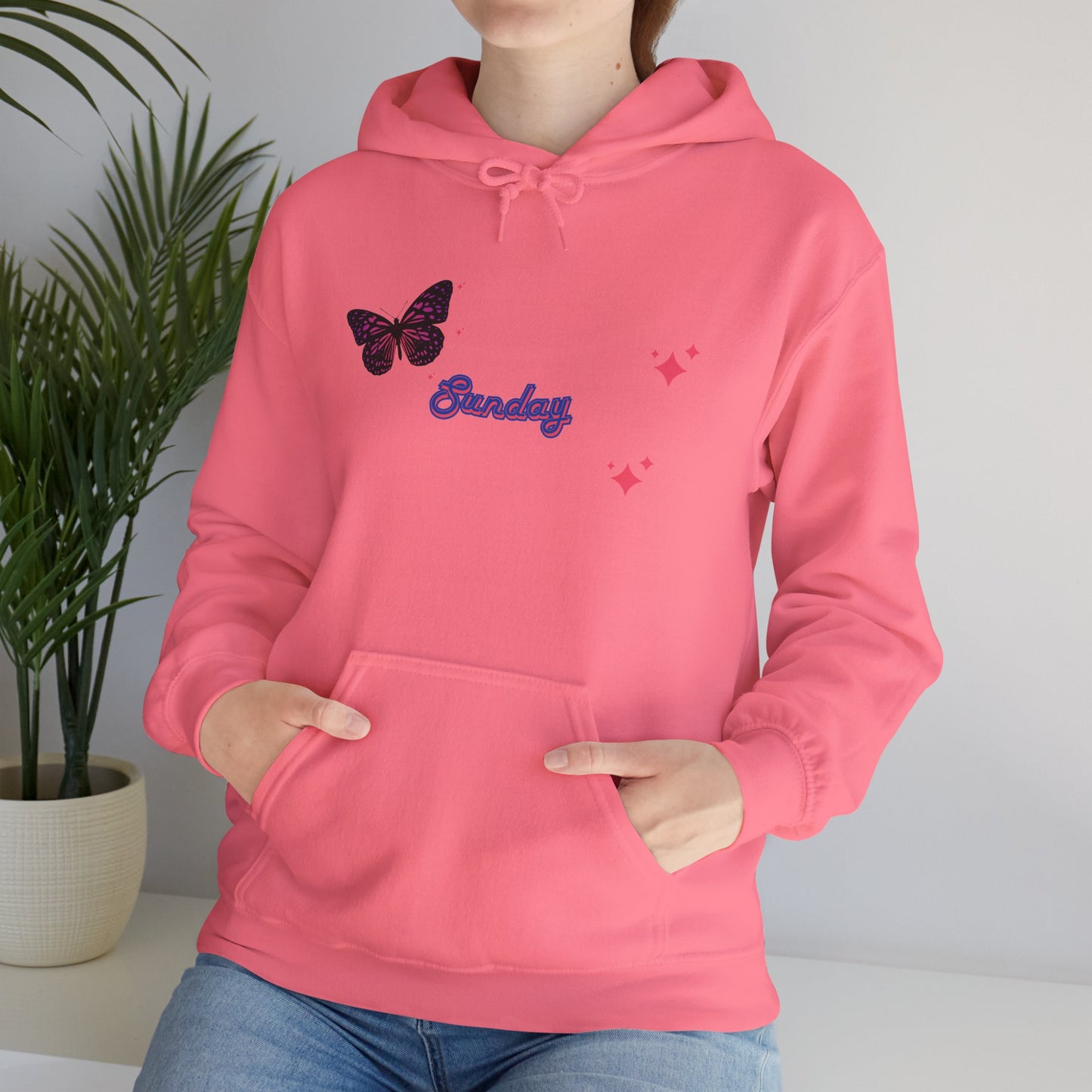 Butterfly Sunday Hoodie Sweatshirt For Women