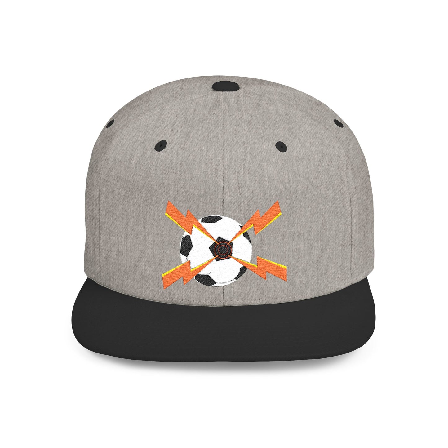Soccer flat bill snapback hat – adjustable, stylish, and perfect for streetwear, casual outings, festivals, and gifting.