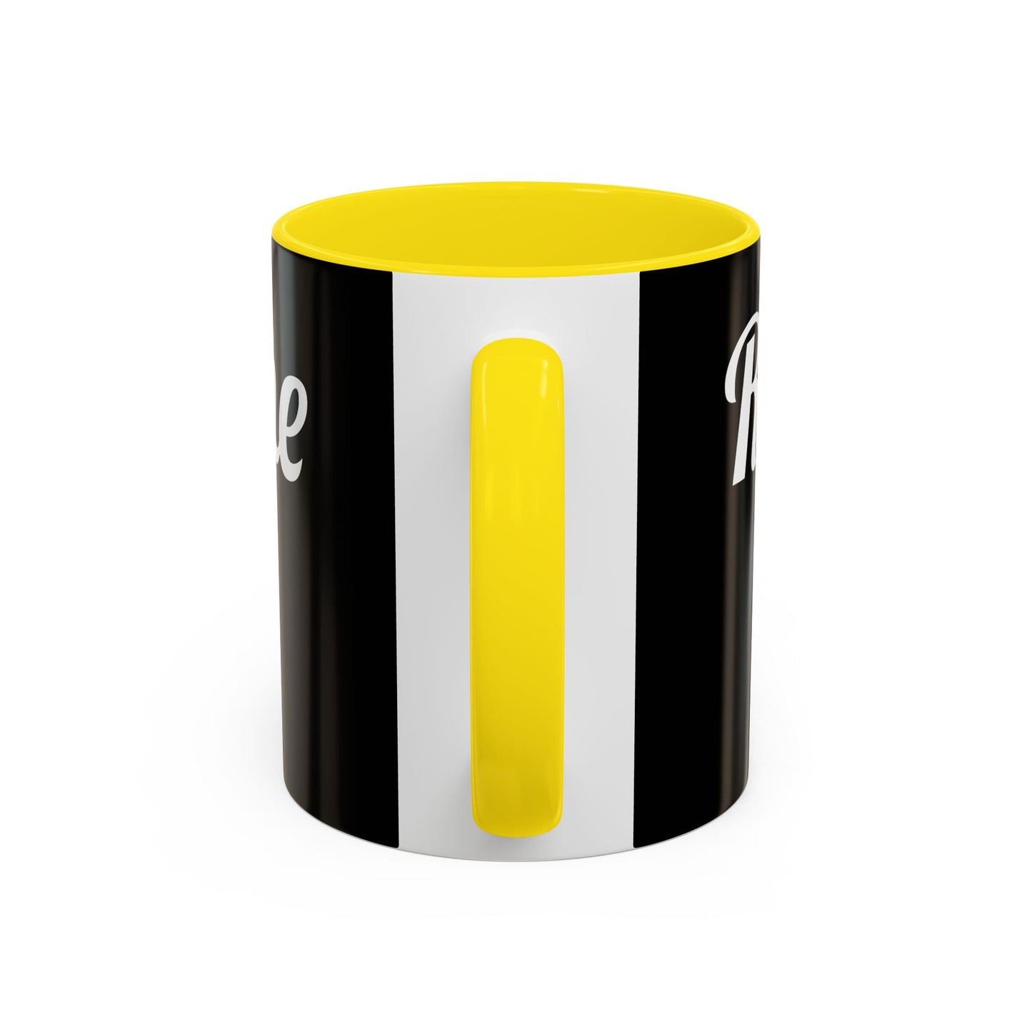 Rise & Shine Accent Coffee Mug - Motivational Black Mug for Morning Boost
