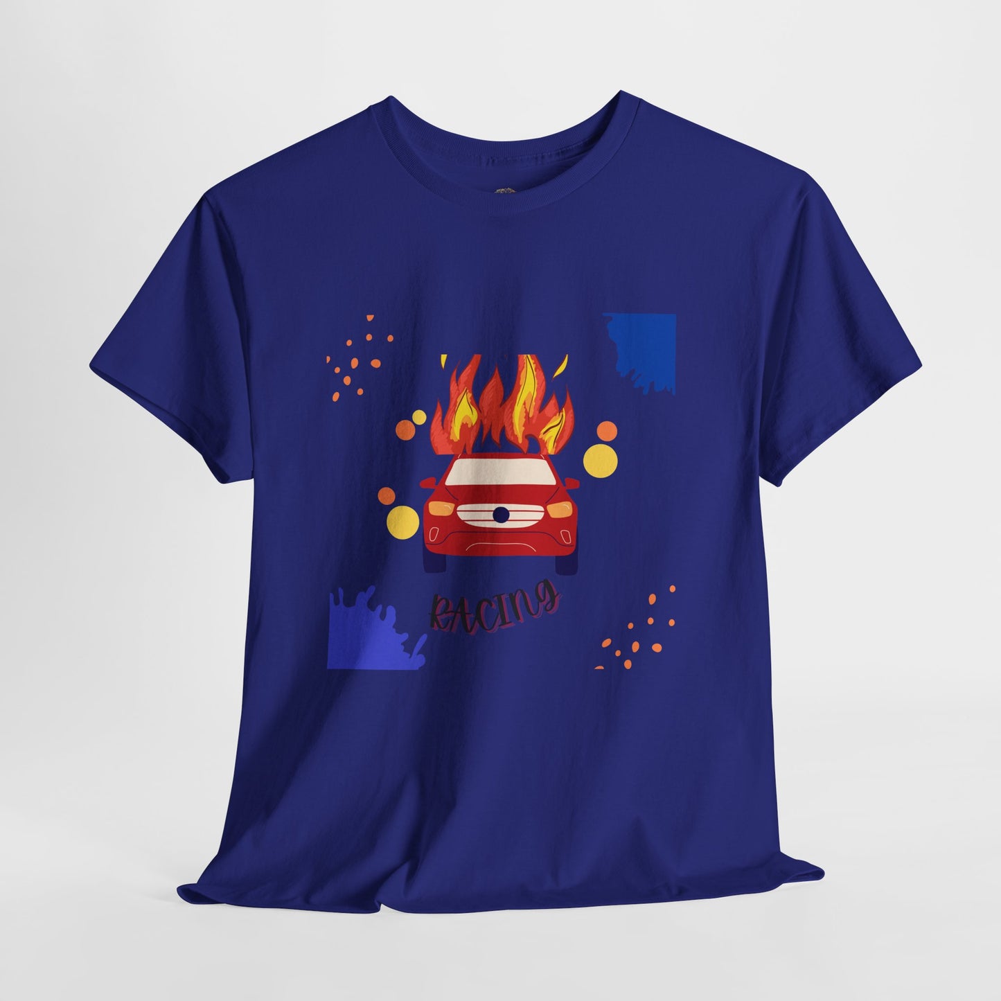 Unisex Racing Graphic T-Shirt – Heavy Cotton Car Racing Tee for Men & Women, Casual Motorsport Fan Shirt, Short Sleeve Top, Sizes S-5XL