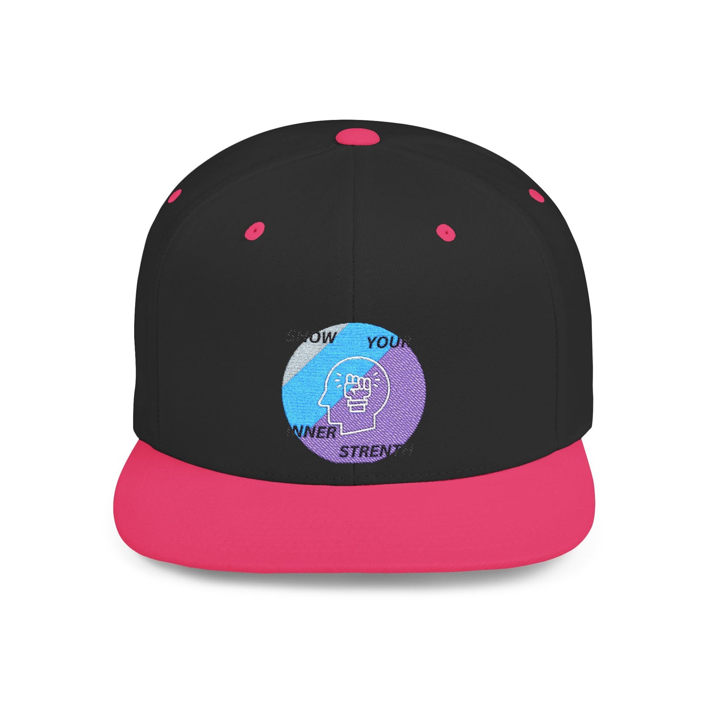 Shop the Motivational Strength Snapback – flat bill adjustable hat for men & women. Perfect streetwear and inspirational gift.