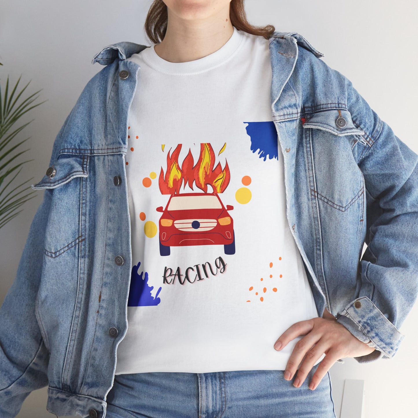 Unisex Racing Graphic T-Shirt – Heavy Cotton Car Racing Tee for Men & Women, Casual Motorsport Fan Shirt, Short Sleeve Top, Sizes S-5XL