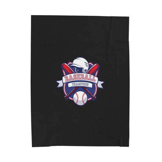 Baseball-Themed Velveteen Plush Blanket, Soft Blanket for Sports Fans, Warm Throw for Game Day, Unique Gift for Baseball Lovers - RizQ Life