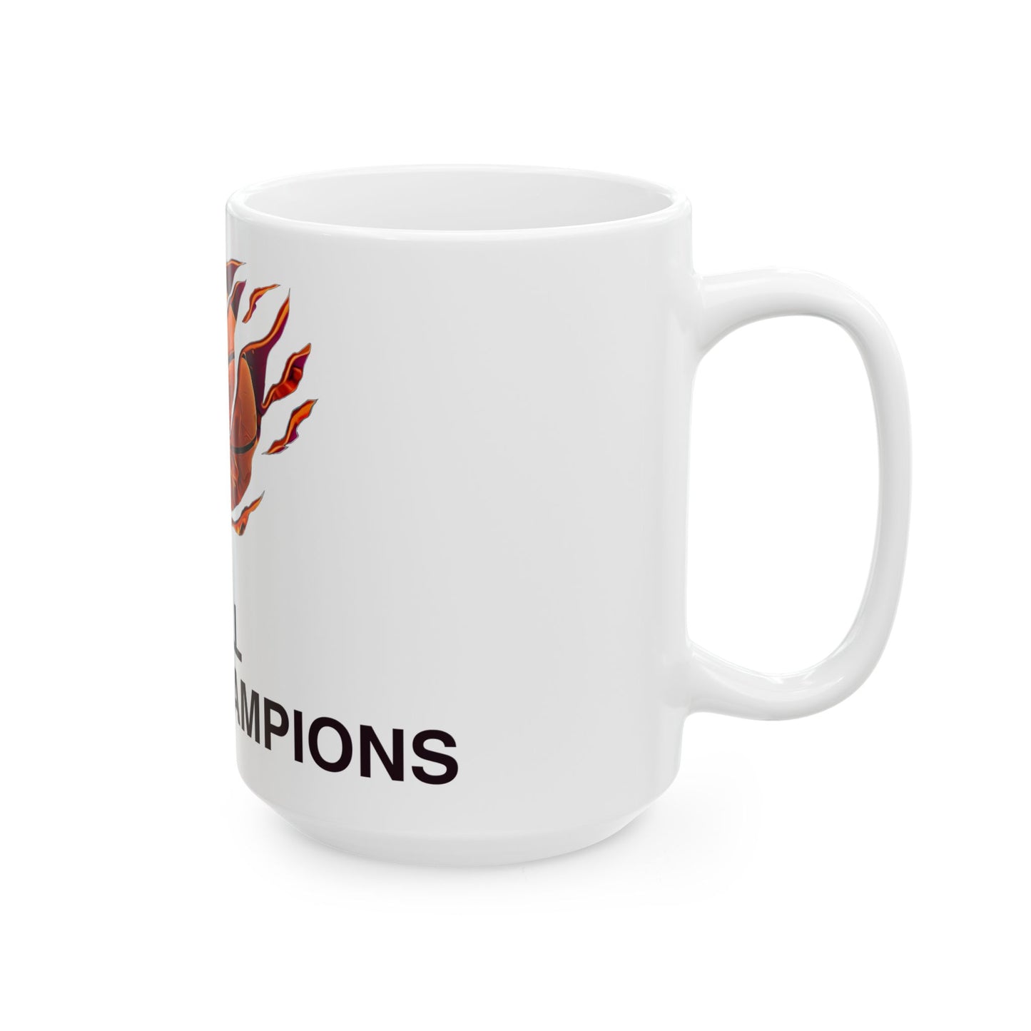 Flaming Basketball Champion Mug - Gift for Sports Lovers
