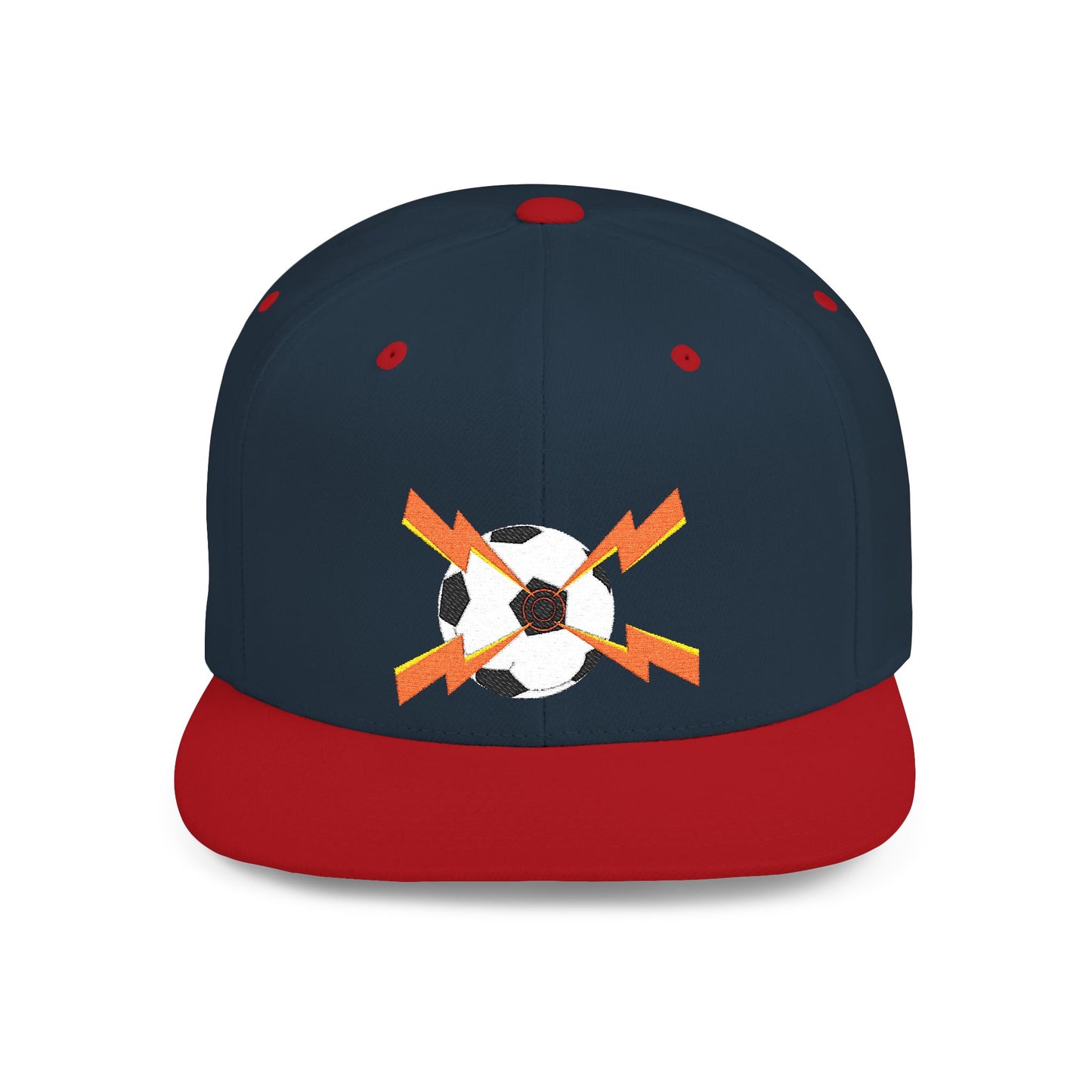 Soccer flat bill snapback hat – adjustable, stylish, and perfect for streetwear, casual outings, festivals, and gifting.