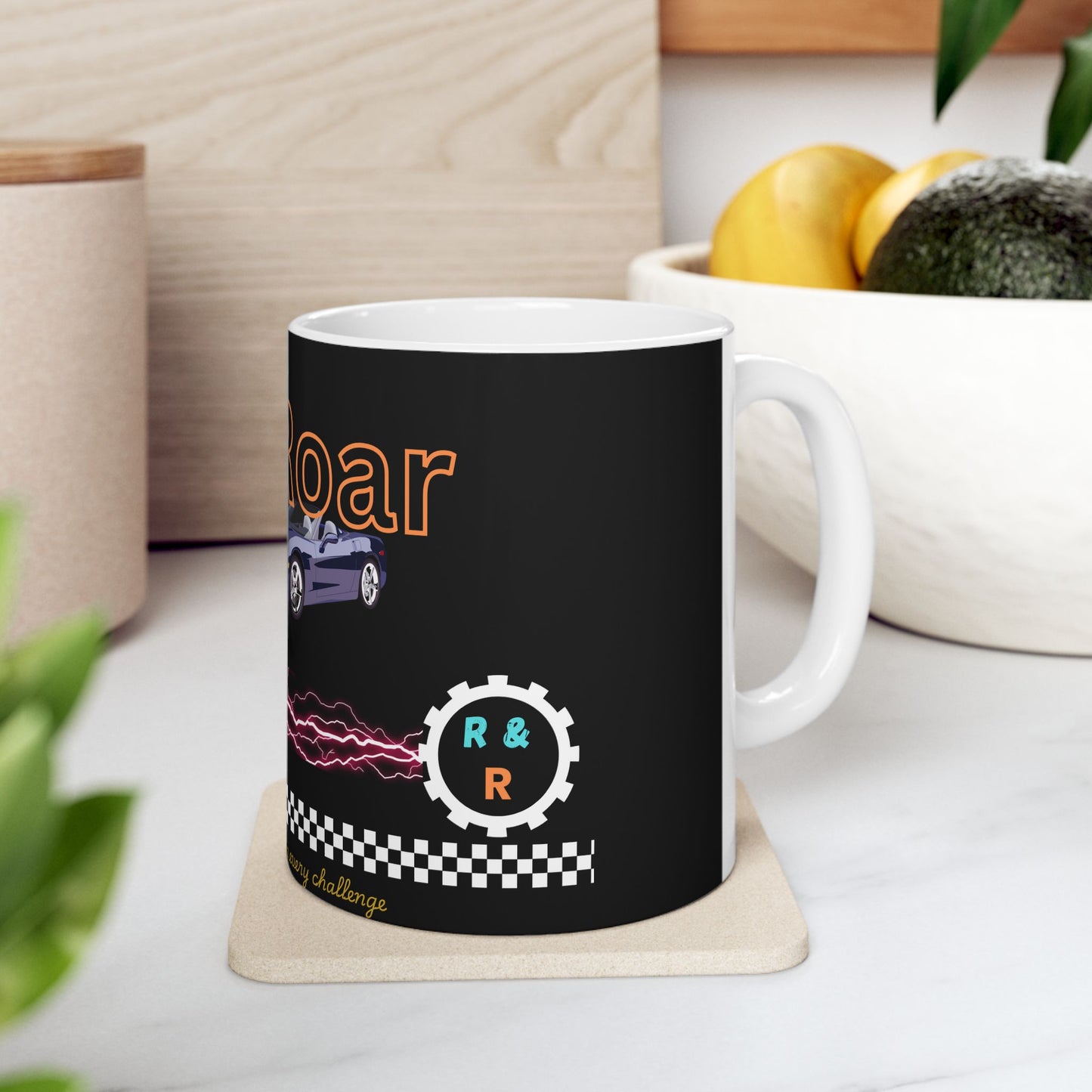 Racing Mug - Rush & Roar Ceramic Mug - Perfect Gift for Car and Motorcycle Enthusiasts