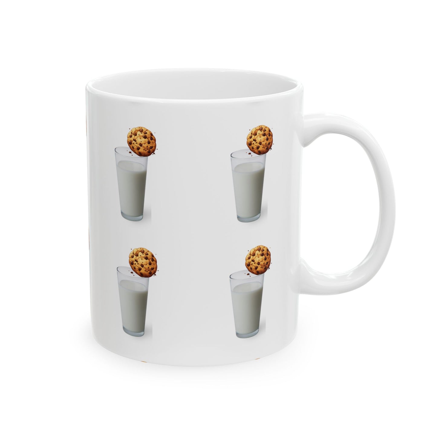 Mug - Cookie & Milk Ceramic Mug - Fun Drinkware for Cookie Lovers (11oz/15oz)