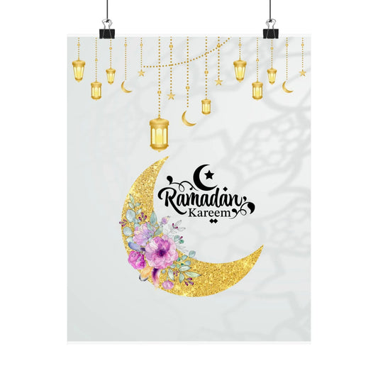 Ramadan Kareem Wall Poster, Islamic Moon Lantern Wall Art, Muslim Home Ramadan Decoration, Eid Mubarak Religious Decor - RizQ Life