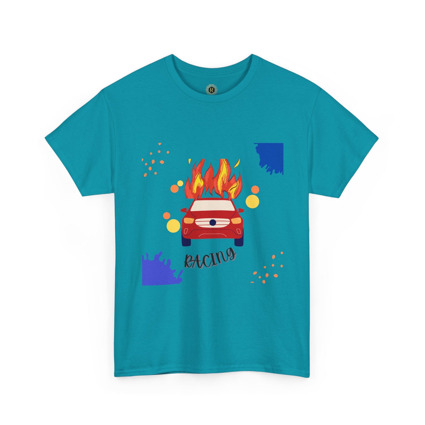 Unisex Racing Graphic T-Shirt – Heavy Cotton Car Racing Tee for Men & Women, Casual Motorsport Fan Shirt, Short Sleeve Top, Sizes S-5XL