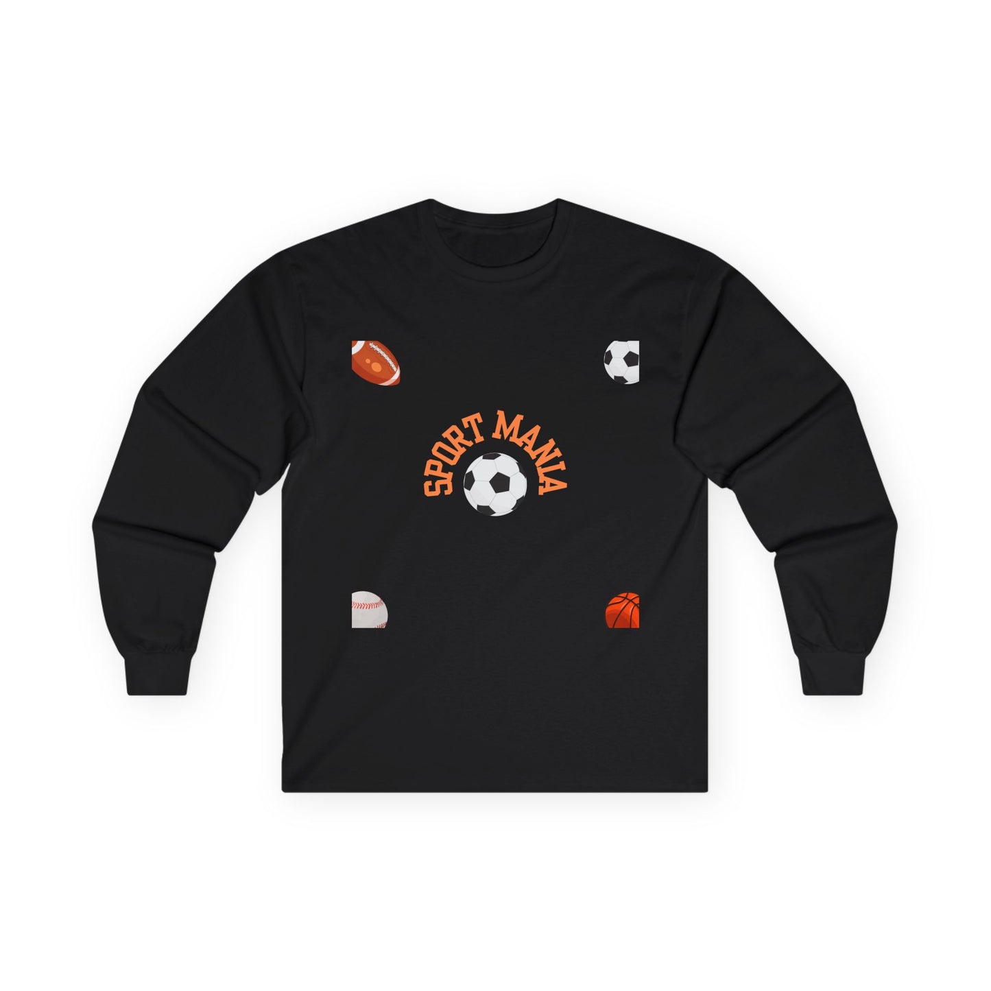 Sport Long Sleeve Tee - Fun Sports Design for Active Lifestyle