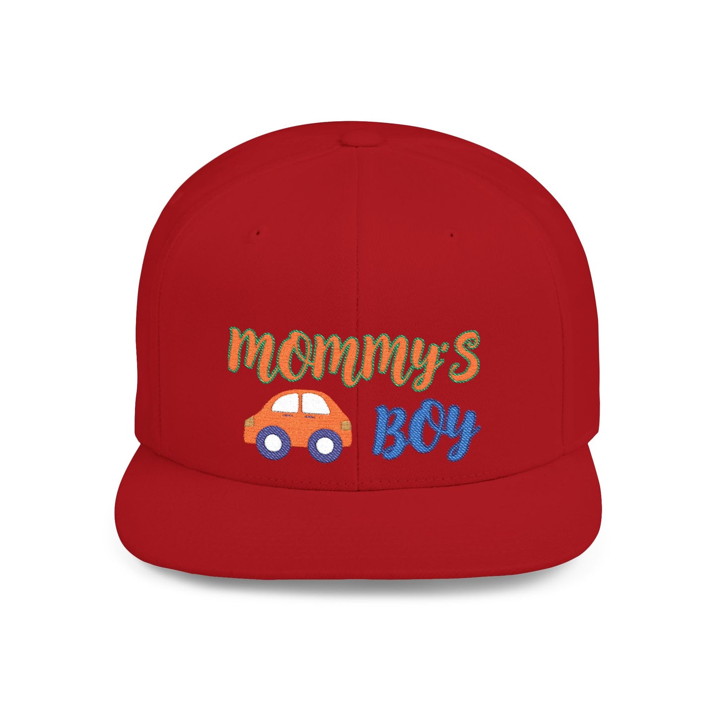 Mommy's Boy Flat Bill Snapback Cap – adjustable, stylish, and perfect for men, teens and even kids. Ideal casual hat or streetwear gift.