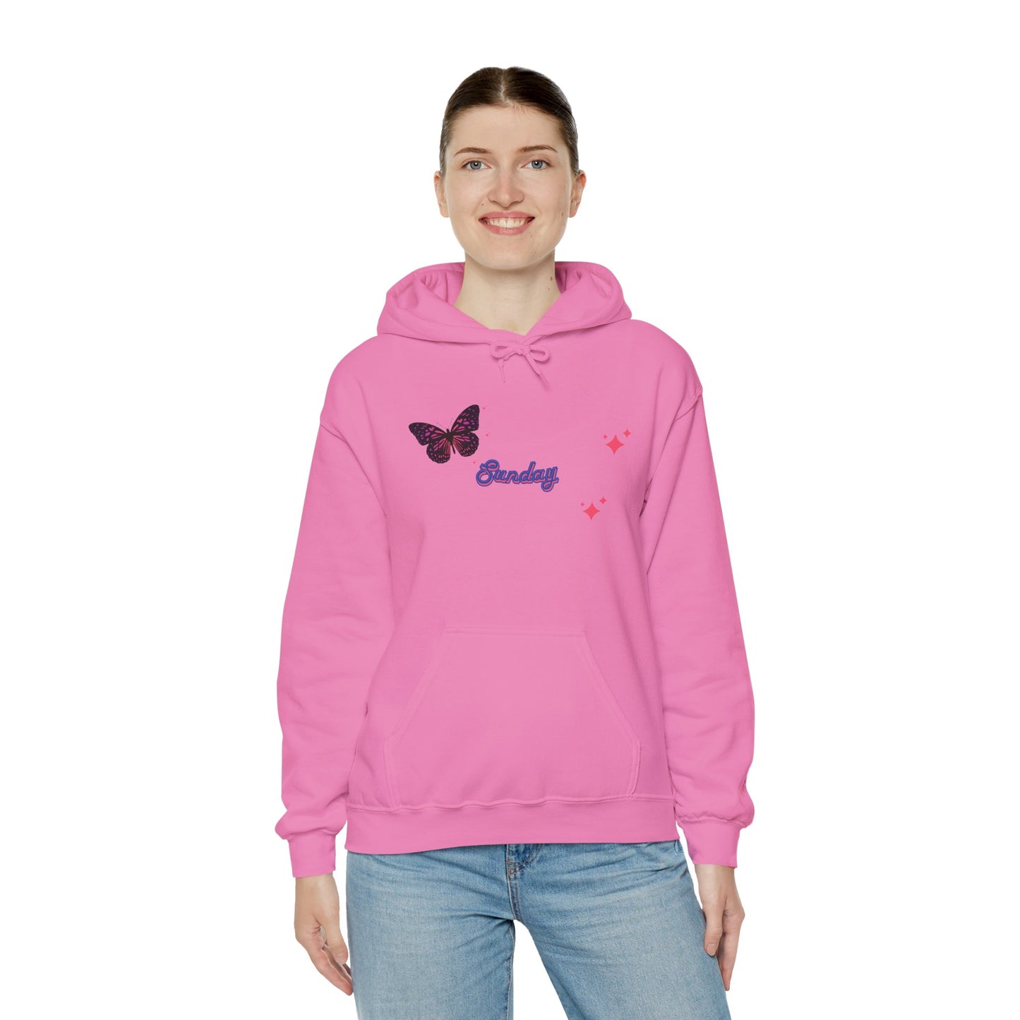 Butterfly Sunday Hoodie Sweatshirt For Women