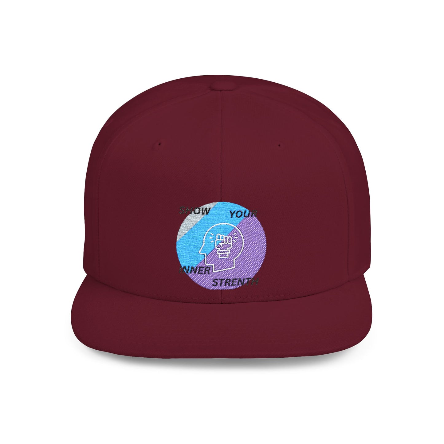Shop the Motivational Strength Snapback – flat bill adjustable hat for men & women. Perfect streetwear and inspirational gift.