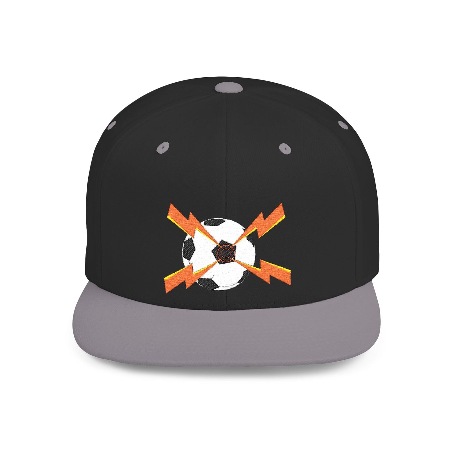 Soccer flat bill snapback hat – adjustable, stylish, and perfect for streetwear, casual outings, festivals, and gifting.