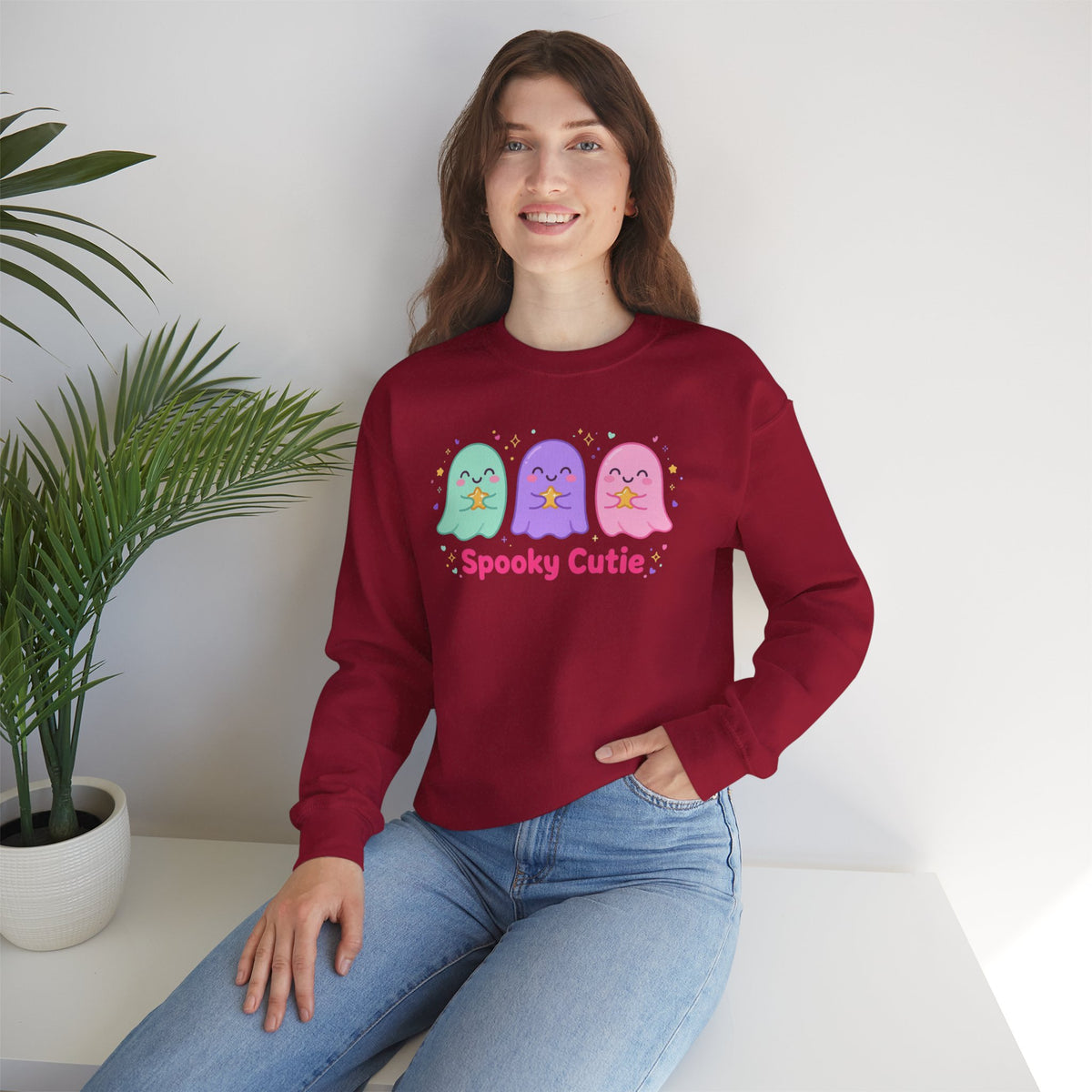 Spooky Cutie Sweatshirt | Cute Pastel Halloween Ghost Crewneck