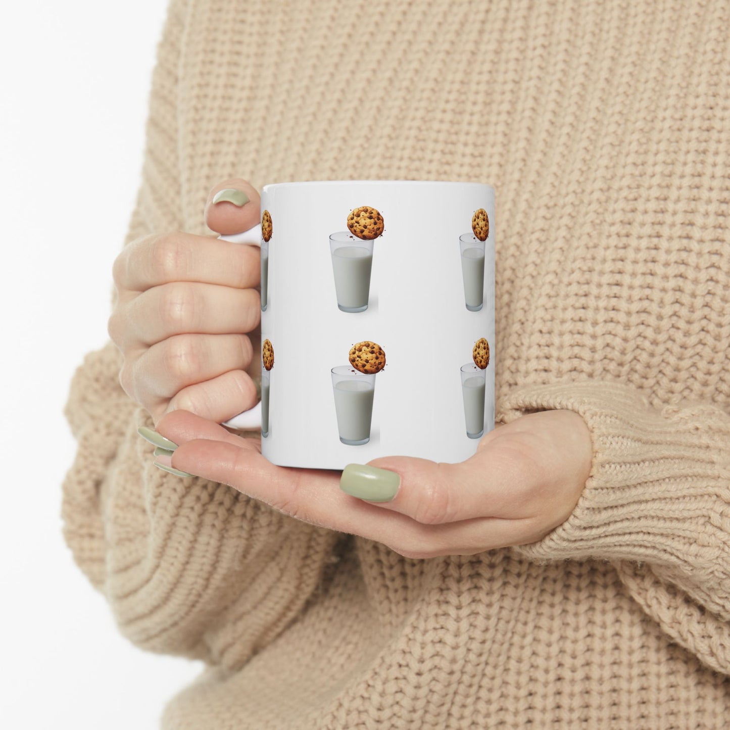 Mug - Cookie & Milk Ceramic Mug - Fun Drinkware for Cookie Lovers (11oz/15oz)