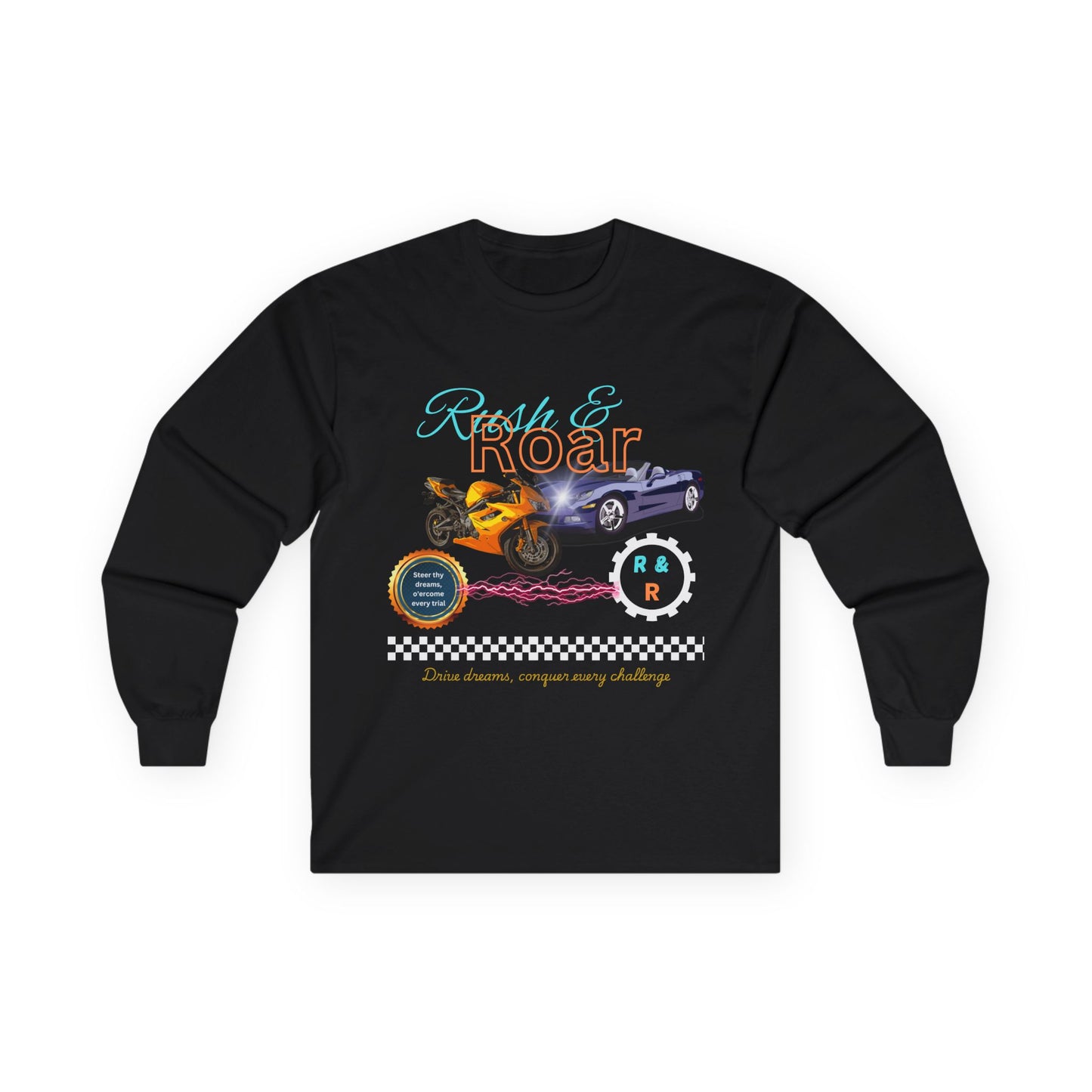 Drive & Roar Long Sleeve Tee - Car Enthusiast Gift