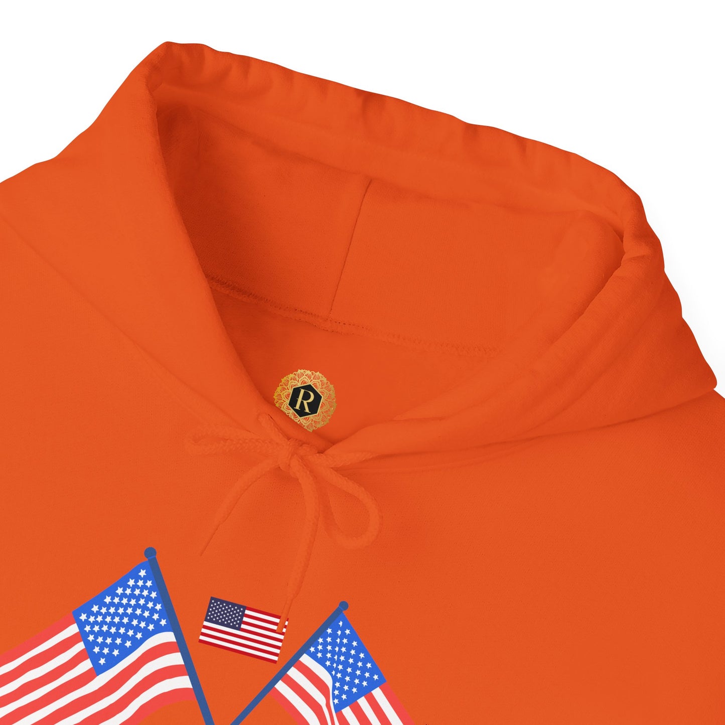 Men's Patriotic Hoodie - Double American Flag Graphic