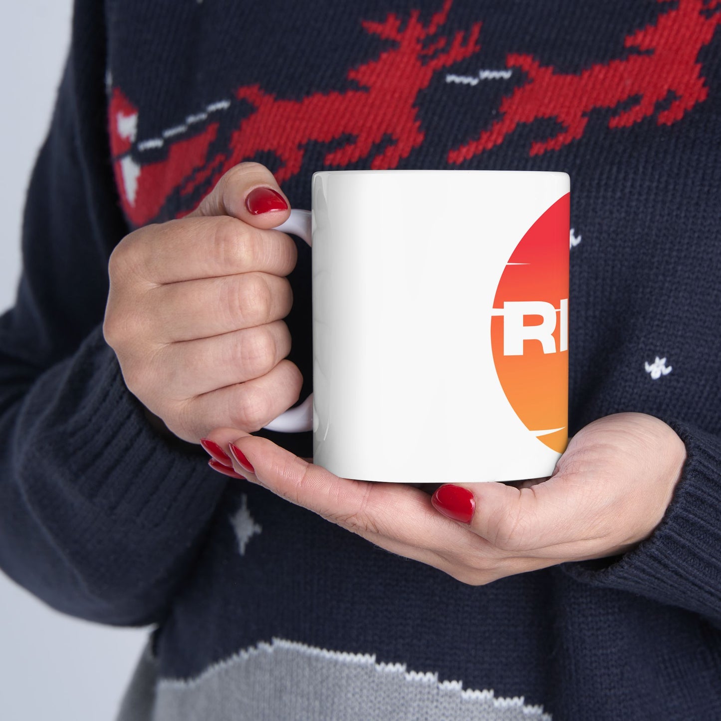 Inspirational Ceramic Mug with 'RISE' Motivational design
