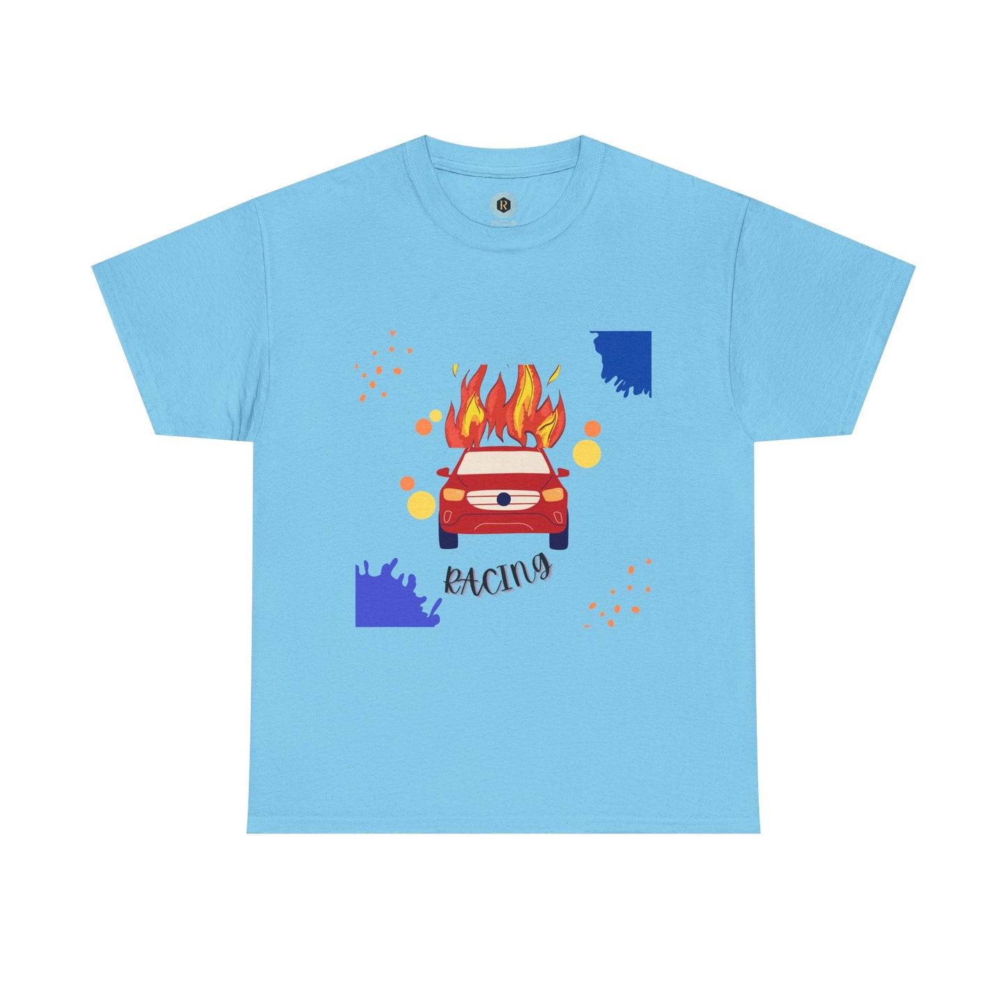 Unisex Racing Graphic T-Shirt – Heavy Cotton Car Racing Tee for Men & Women, Casual Motorsport Fan Shirt, Short Sleeve Top, Sizes S-5XL