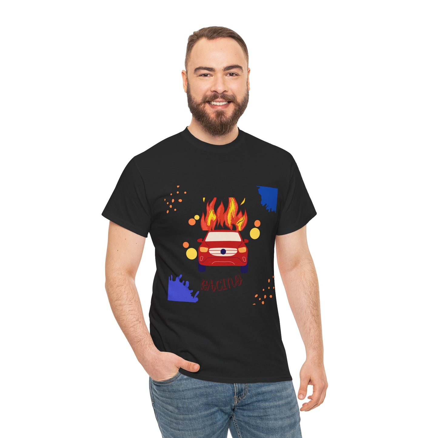 Unisex Racing Graphic T-Shirt – Heavy Cotton Car Racing Tee for Men & Women, Casual Motorsport Fan Shirt, Short Sleeve Top, Sizes S-5XL