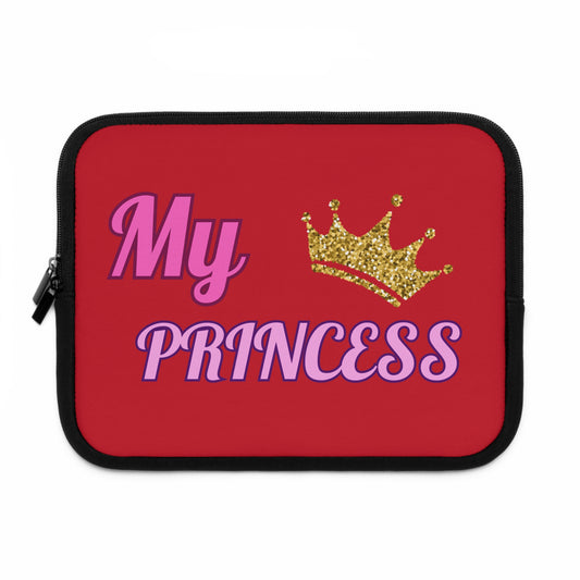 My Princess Laptop Sleeve — Glitter Crown Protective Sleeve for Girls