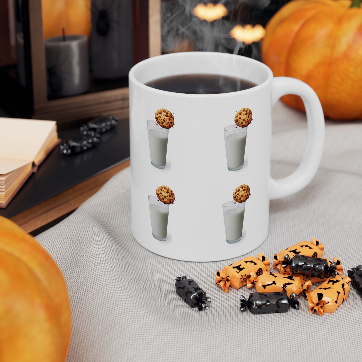 Mug - Cookie & Milk Ceramic Mug - Fun Drinkware for Cookie Lovers (11oz/15oz)