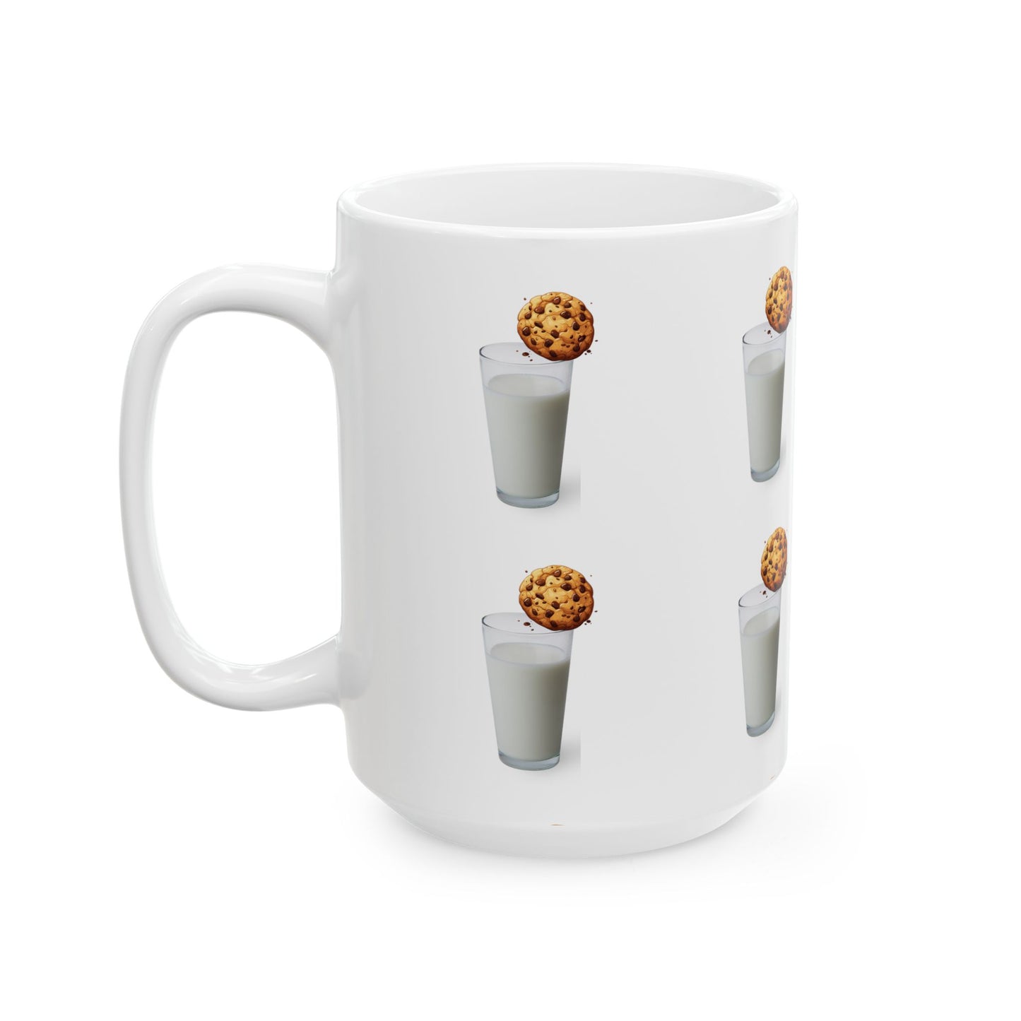 Mug - Cookie & Milk Ceramic Mug - Fun Drinkware for Cookie Lovers (11oz/15oz)
