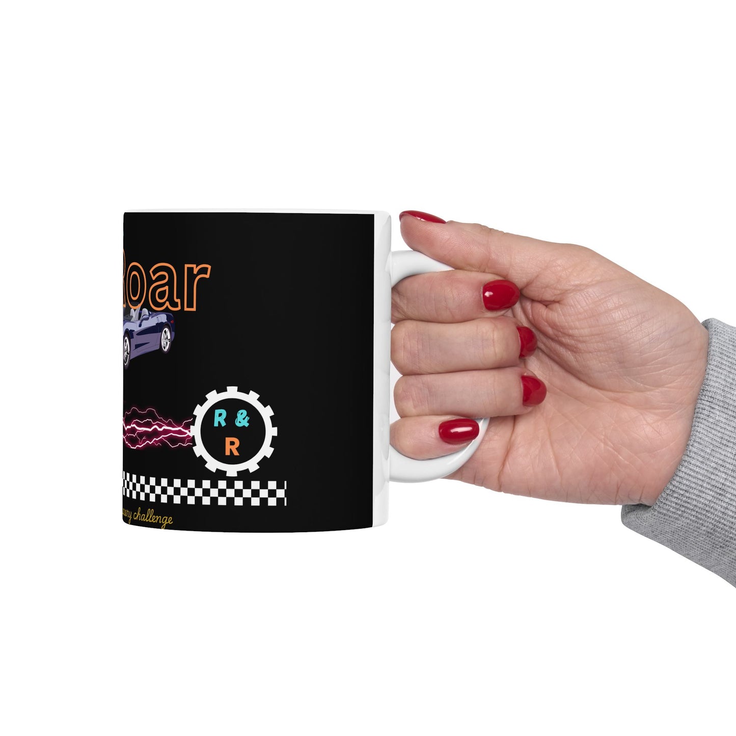 Racing Mug - Rush & Roar Ceramic Mug - Perfect Gift for Car and Motorcycle Enthusiasts