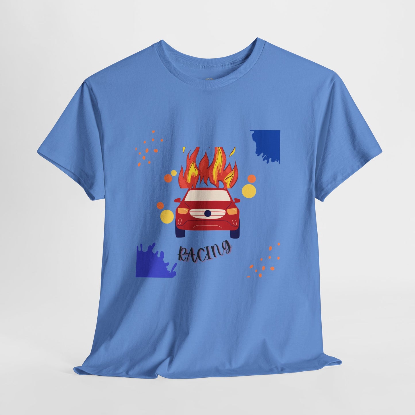 Unisex Racing Graphic T-Shirt – Heavy Cotton Car Racing Tee for Men & Women, Casual Motorsport Fan Shirt, Short Sleeve Top, Sizes S-5XL