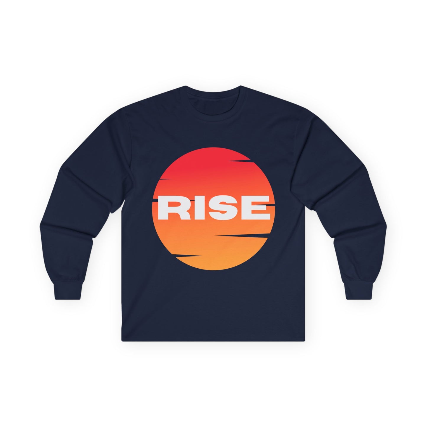 Sunrise RISE Long Sleeve Tee - Motivational Unisex Cotton Shirt for Inspiration