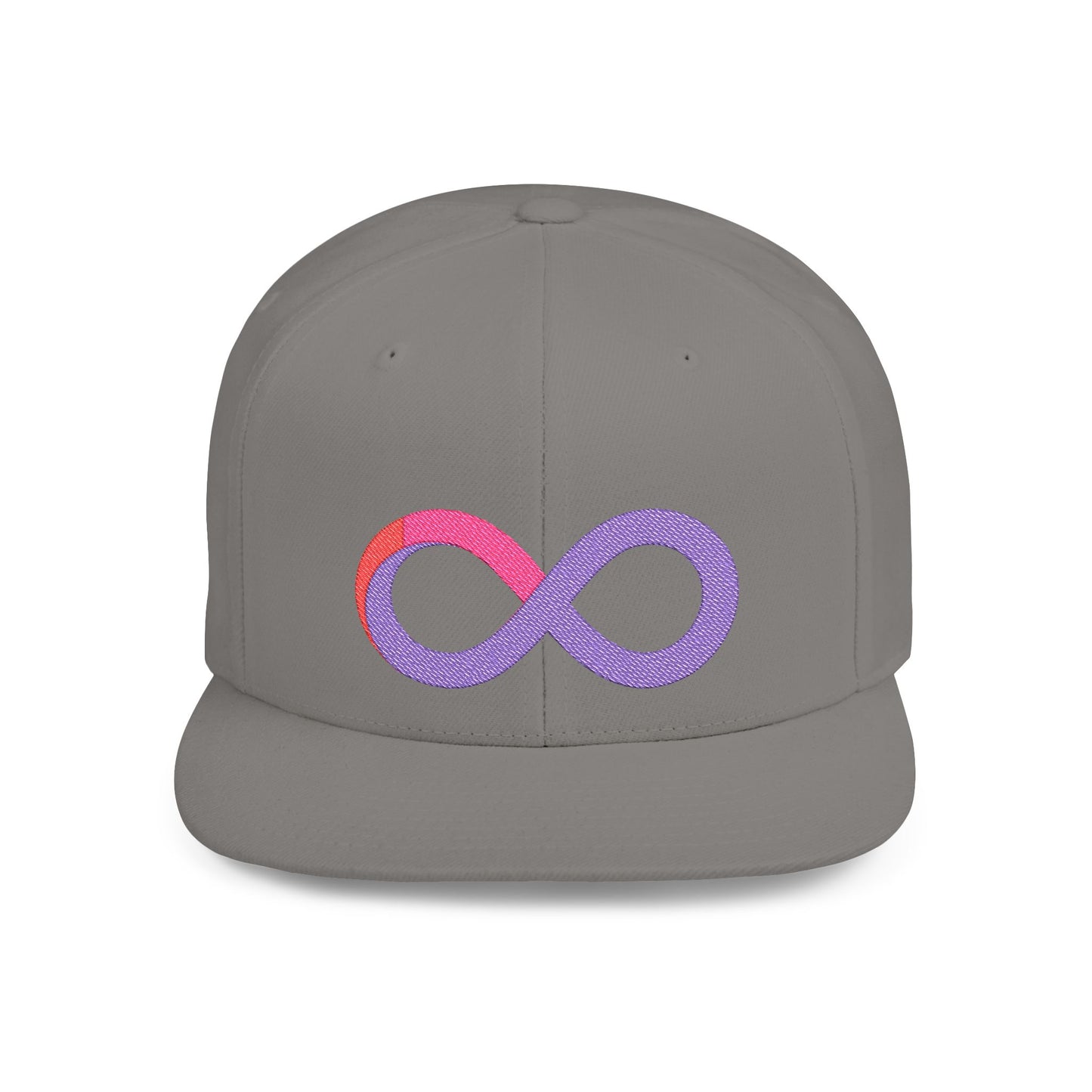 Infinite trendy flat bill snapback cap for adults. Adjustable, durable, and stylish with a classic green undervisor. Perfect gift for birthdays and casual wear.