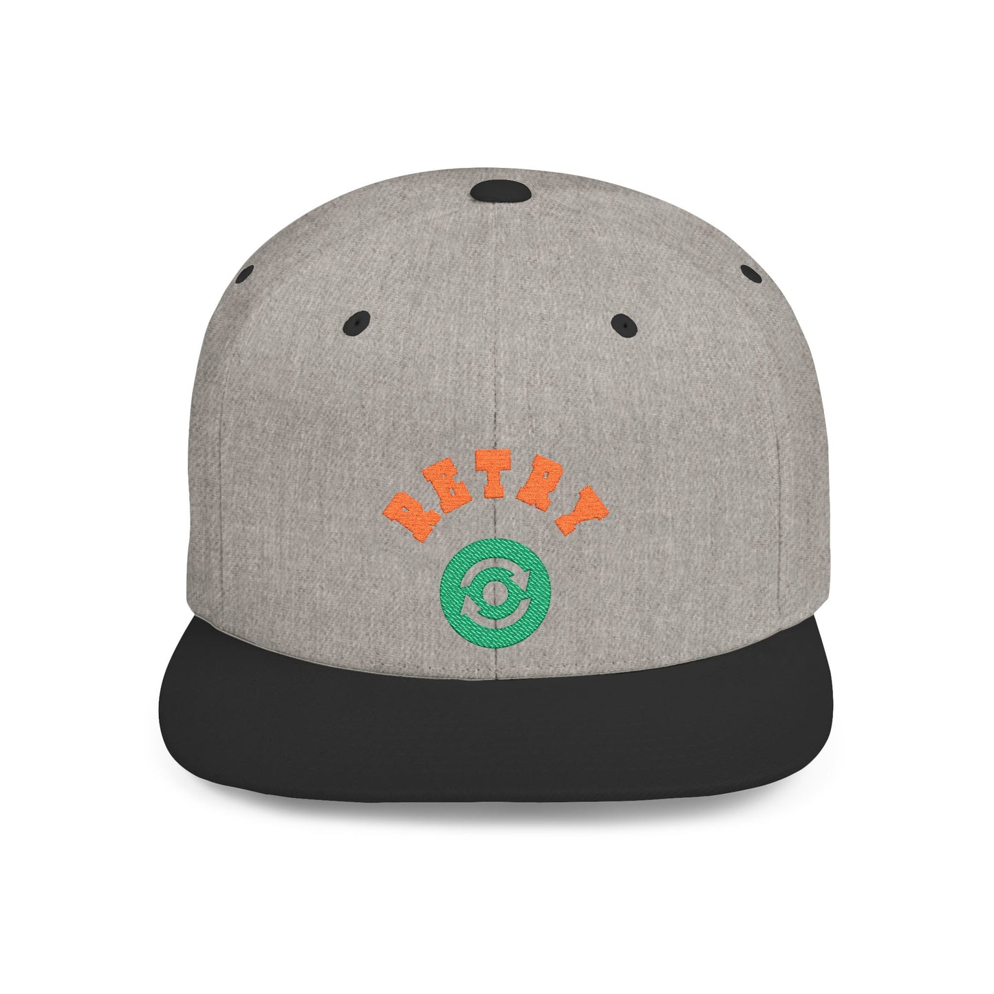 Retry Vintage Flat Bill Snapback Cap – Adjustable streetwear hat for men & women. Ideal gift for casual fashion, festivals, and urban style.