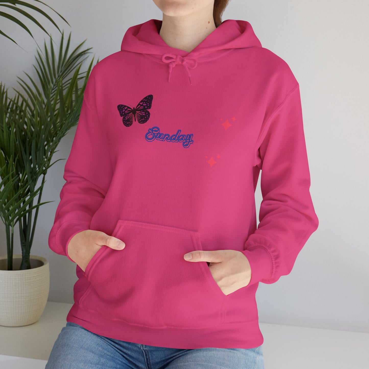 Butterfly Sunday Hoodie Sweatshirt For Women