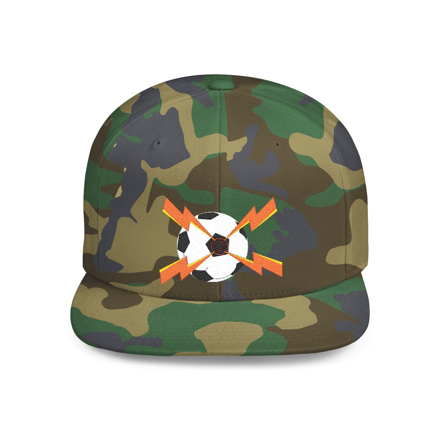 Soccer flat bill snapback hat – adjustable, stylish, and perfect for streetwear, casual outings, festivals, and gifting.