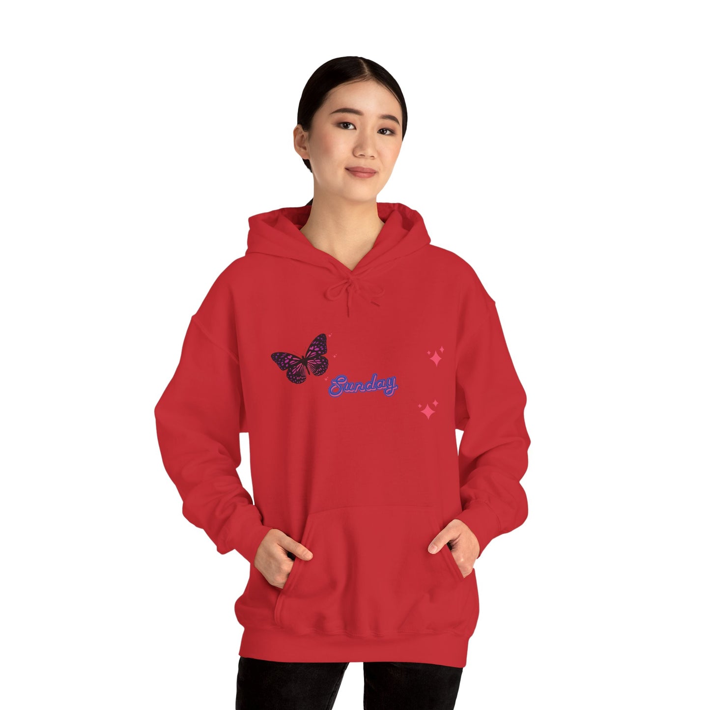 Butterfly Sunday Hoodie Sweatshirt For Women