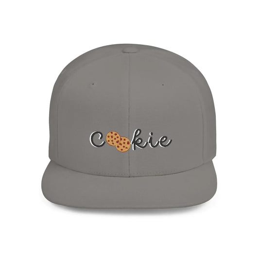 Trendy Cookie Flat Bill Snapback Cap – Adjustable, stylish hat for cookie lovers. Perfect gift for adults, birthdays, holidays, and streetwear fashion. - RizQ Life