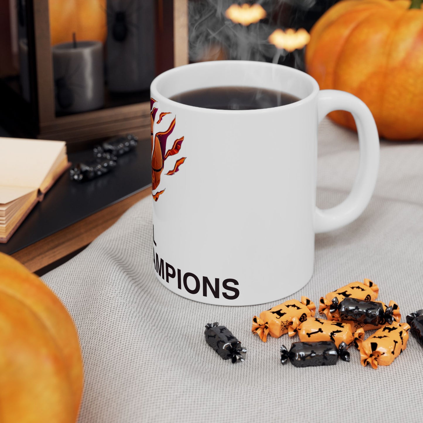 Flaming Basketball Champion Mug - Gift for Sports Lovers