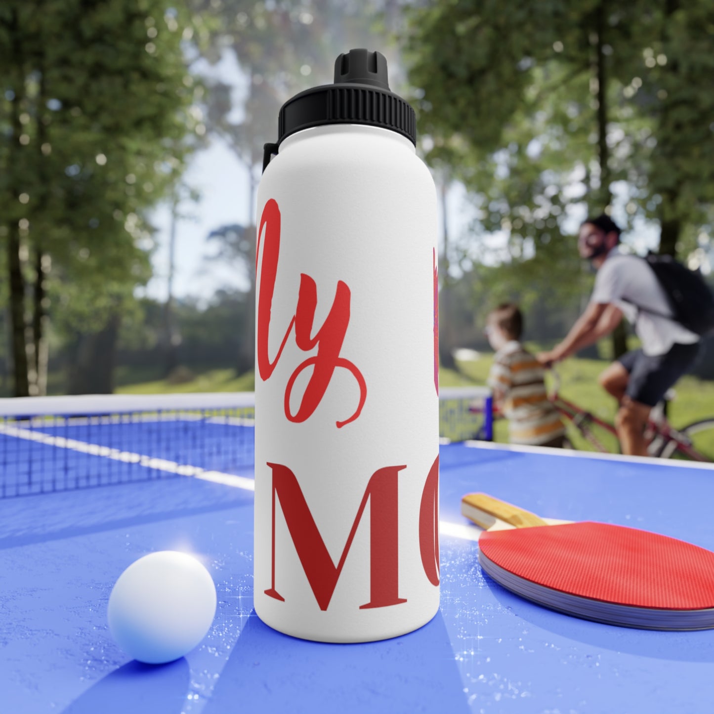 Floral Stainless Steel Water Bottle with Sports Lid - Perfect Gift for Mom