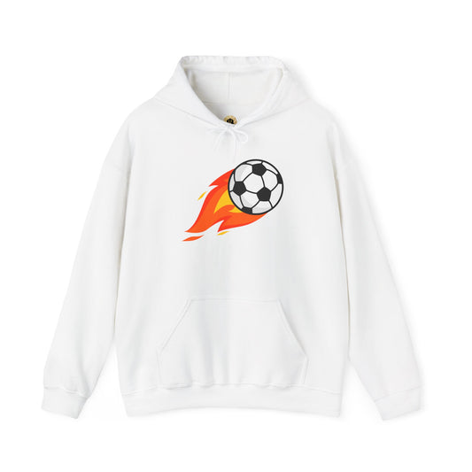 Soccer Fire Ball Hoodie - Men's Heavy Blend Hooded Sweatshirt