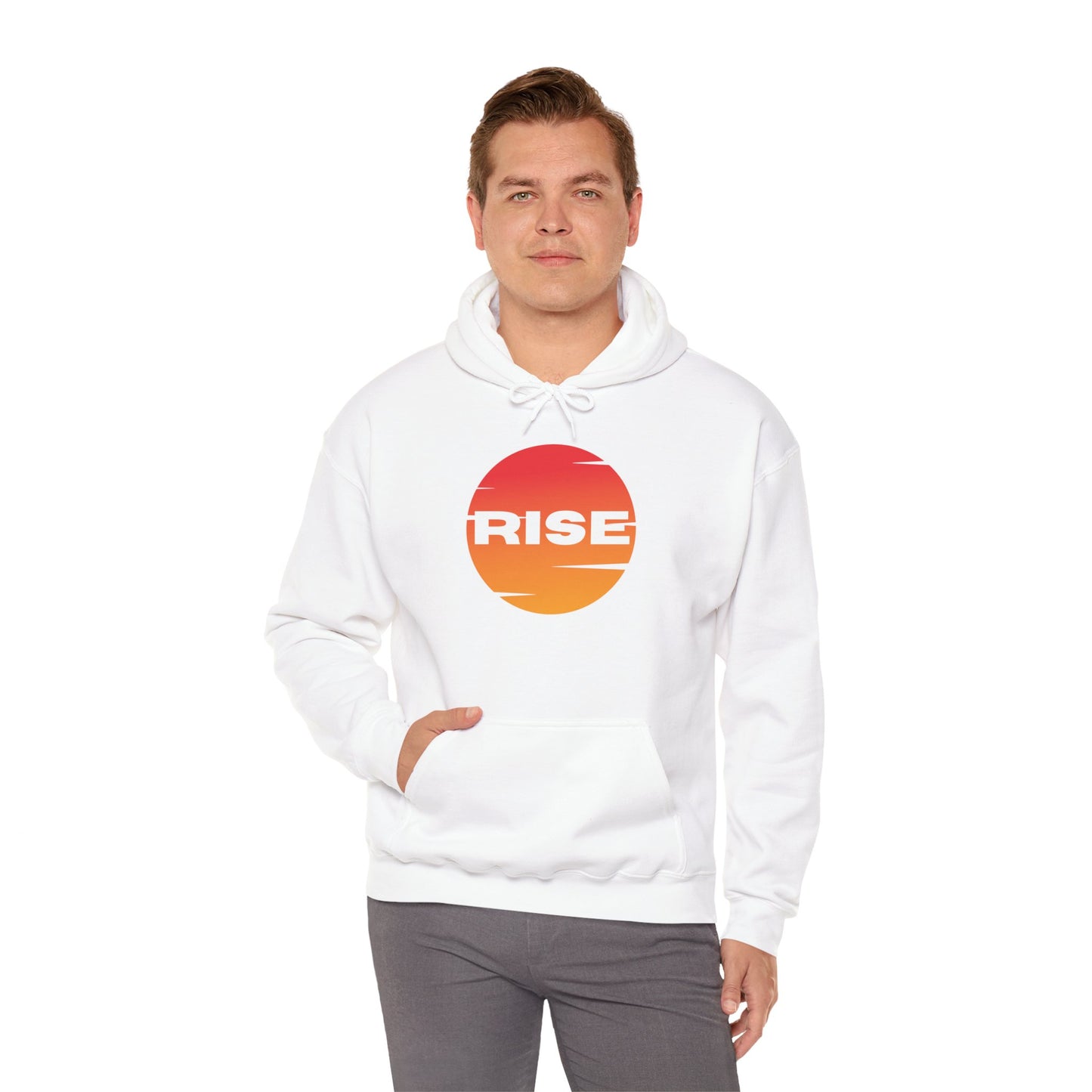 Men's Rise Sunset Hoodie - Comfortable Heavy Blend Sweatshirt