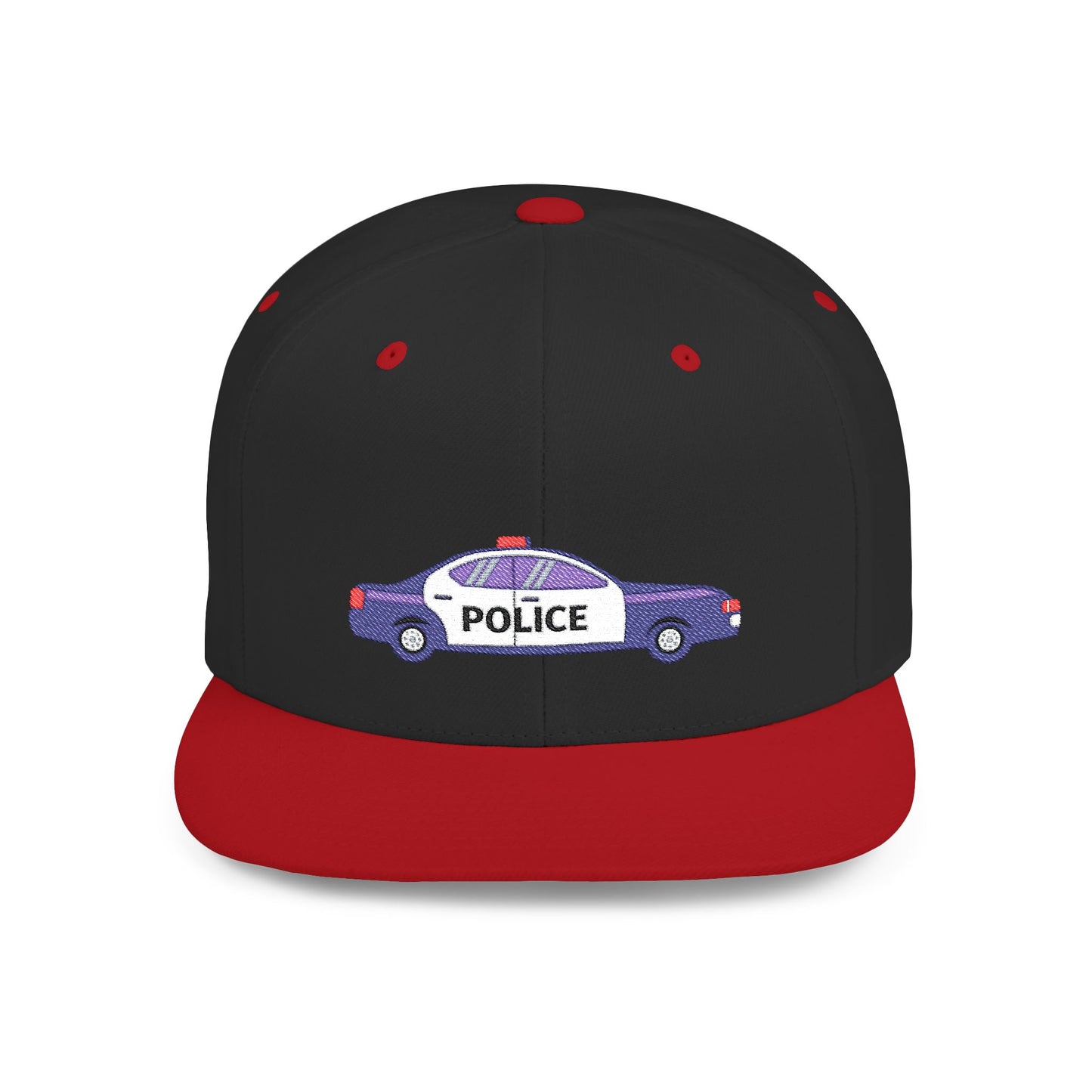 Police Car Snapback Cap – adjustable streetwear hat for adults, perfect car enthusiast gift and urban fashion accessory.