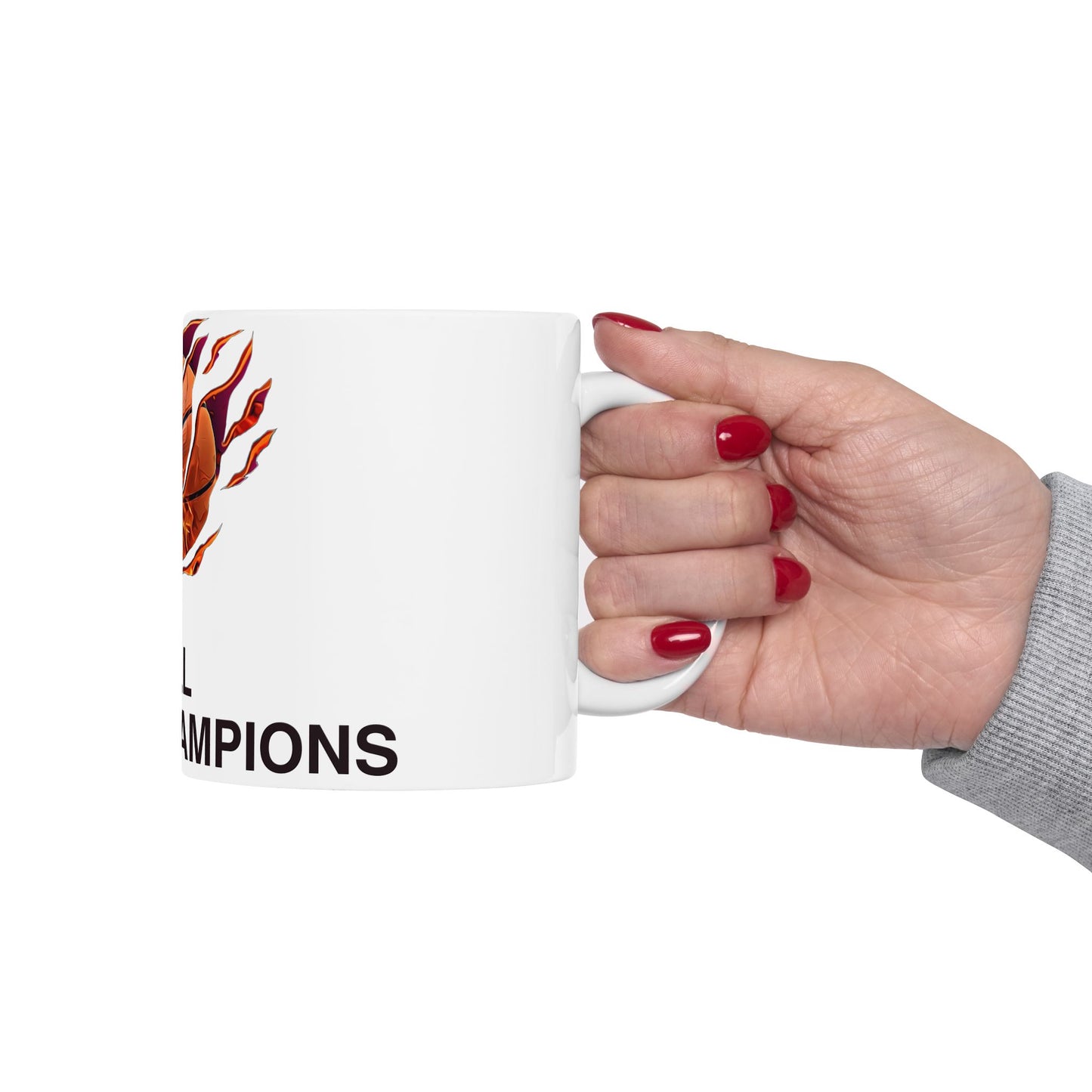 Flaming Basketball Champion Mug - Gift for Sports Lovers