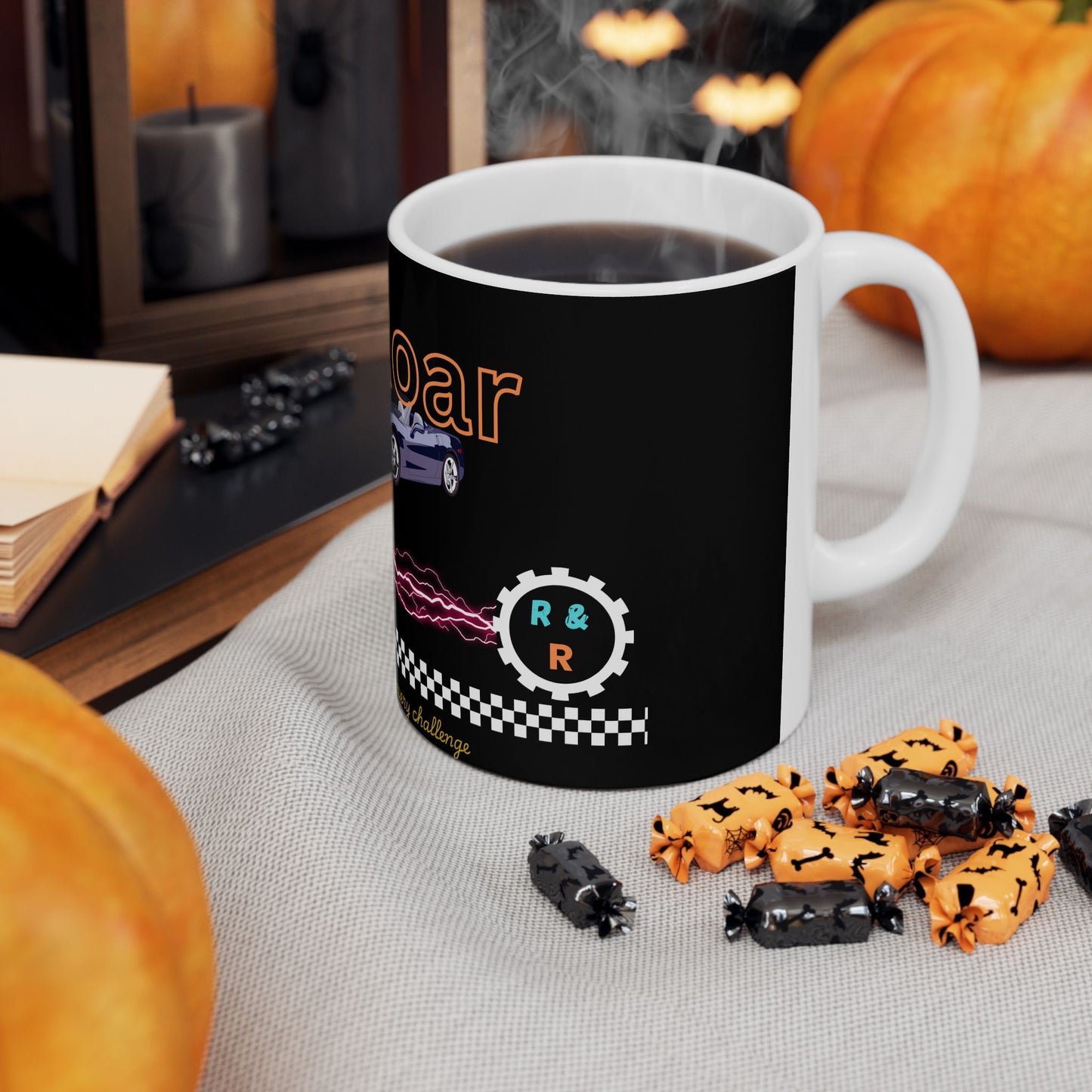 Racing Mug - Rush & Roar Ceramic Mug - Perfect Gift for Car and Motorcycle Enthusiasts