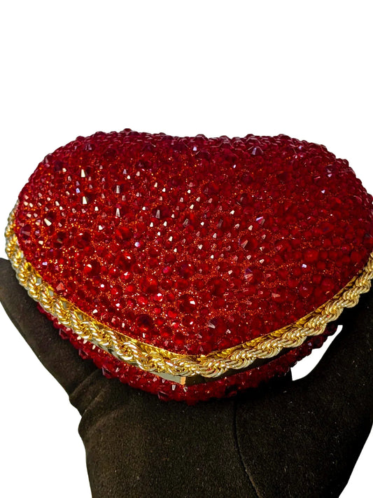 Rhinestone Crystal Clutch Bag, Luxury Bridal Evening Purse with Chain, Elegant Wedding & Formal Party Handbag - RizQ Life