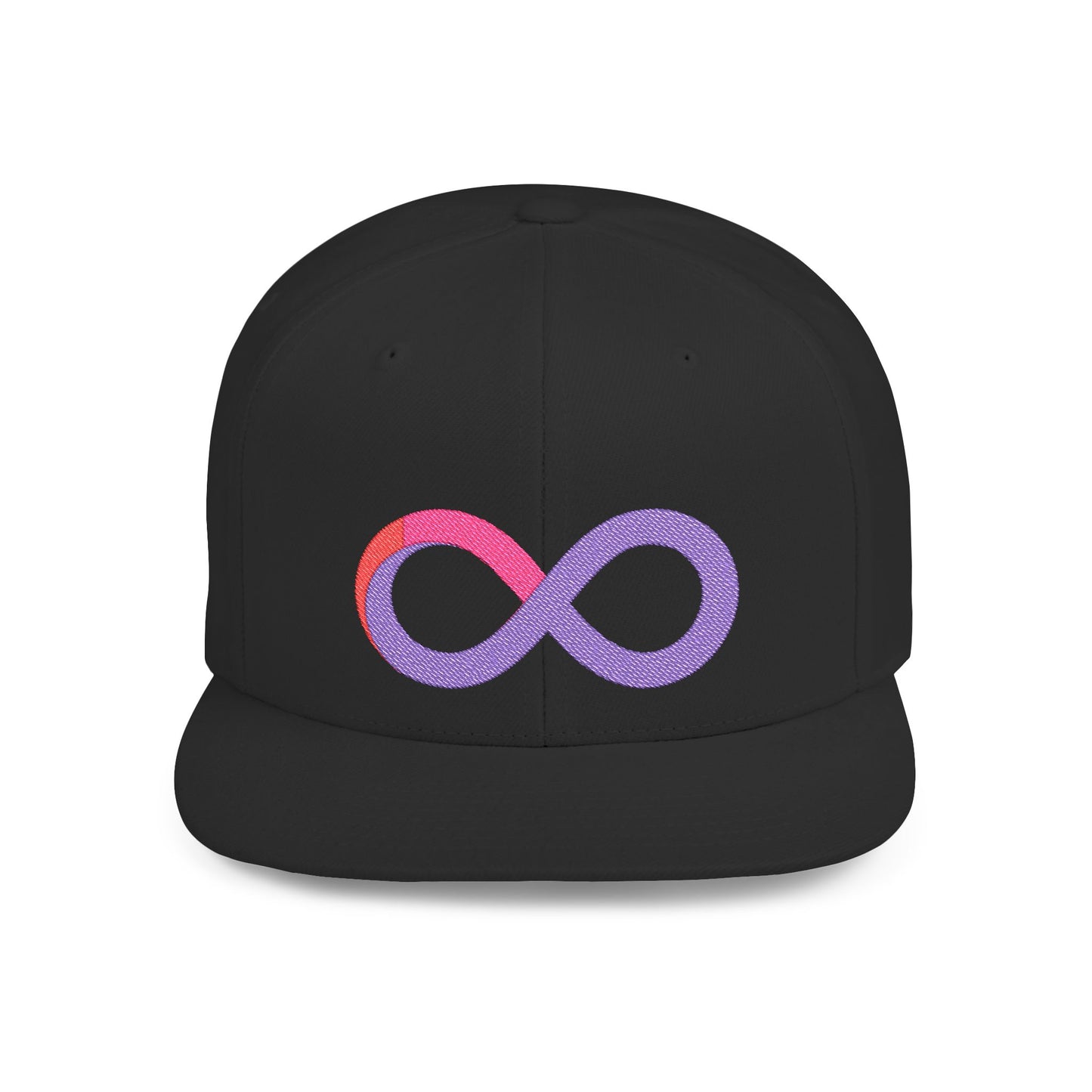 Infinite trendy flat bill snapback cap for adults. Adjustable, durable, and stylish with a classic green undervisor. Perfect gift for birthdays and casual wear.