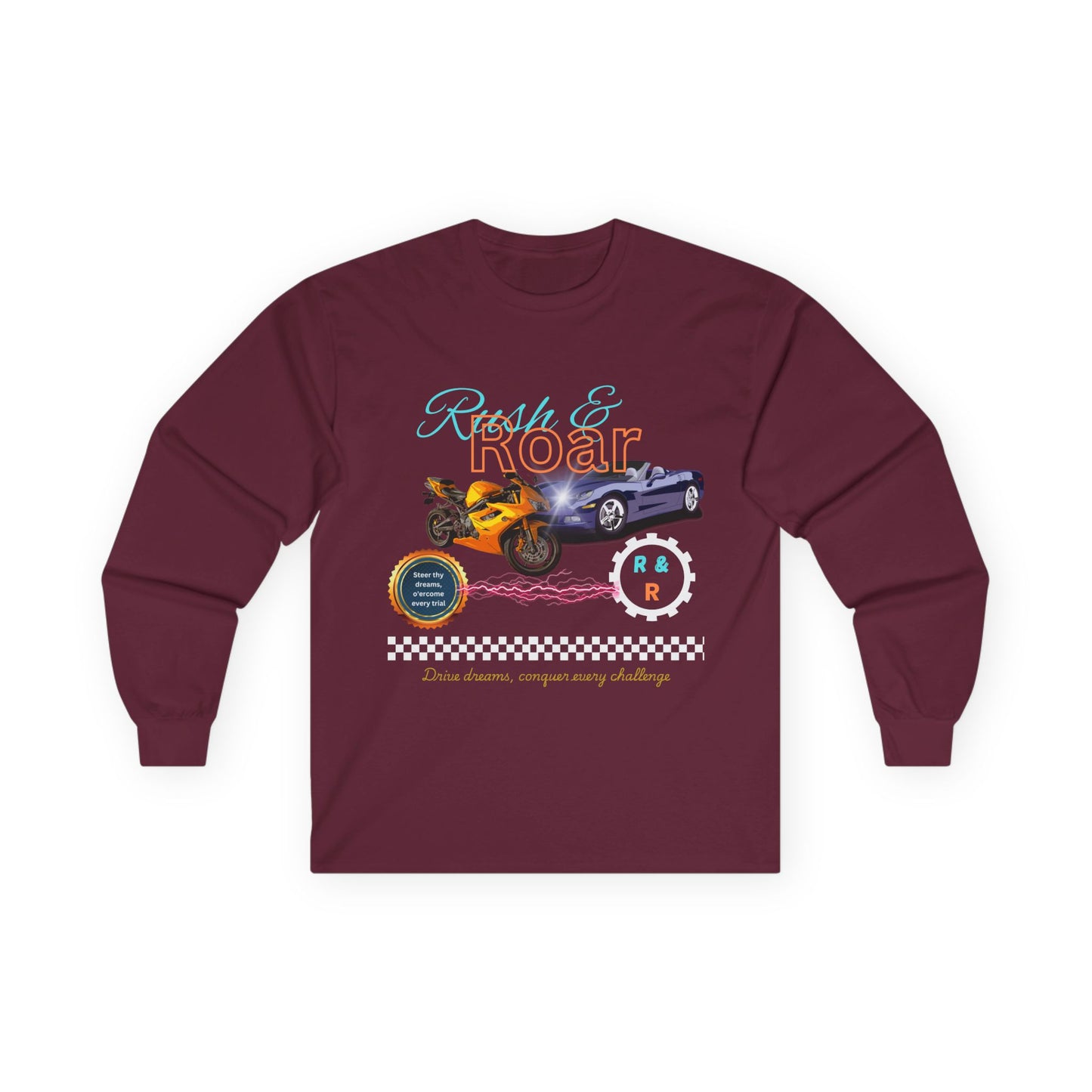 Drive & Roar Long Sleeve Tee - Car Enthusiast Gift