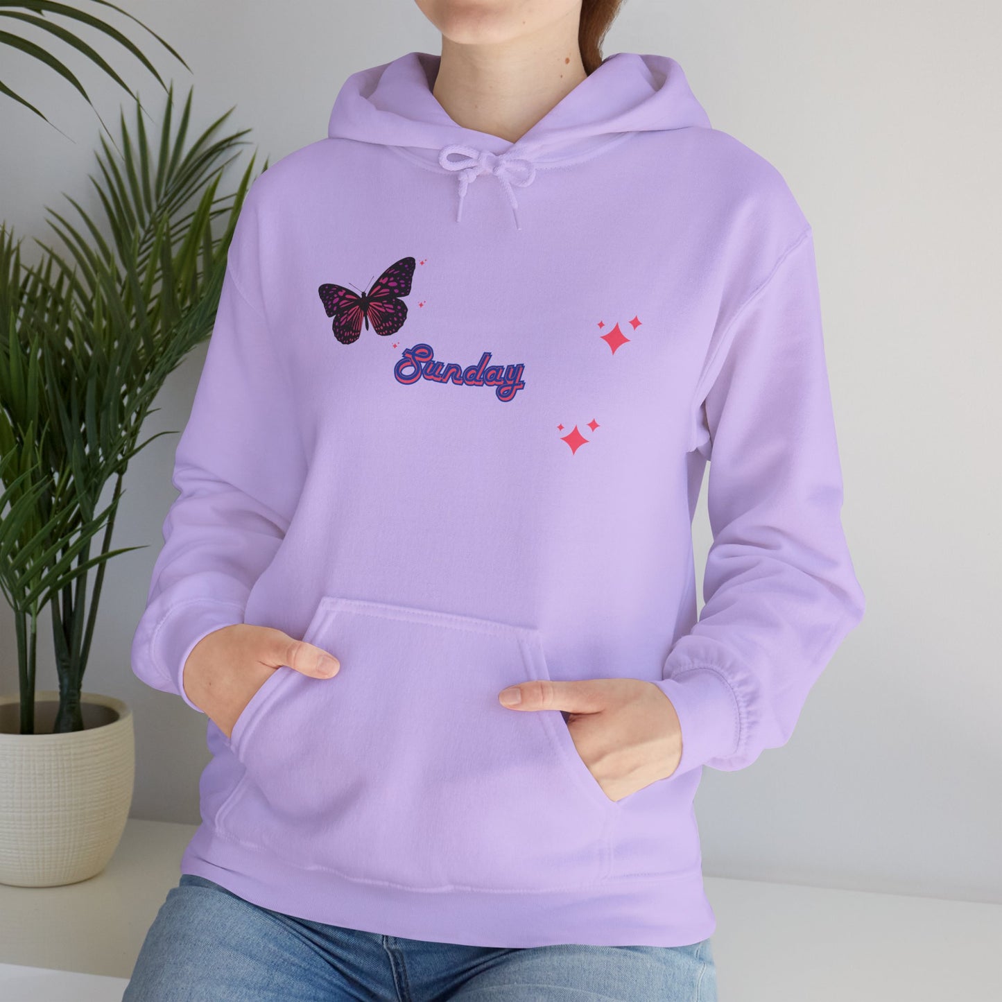 Butterfly Sunday Hoodie Sweatshirt For Women