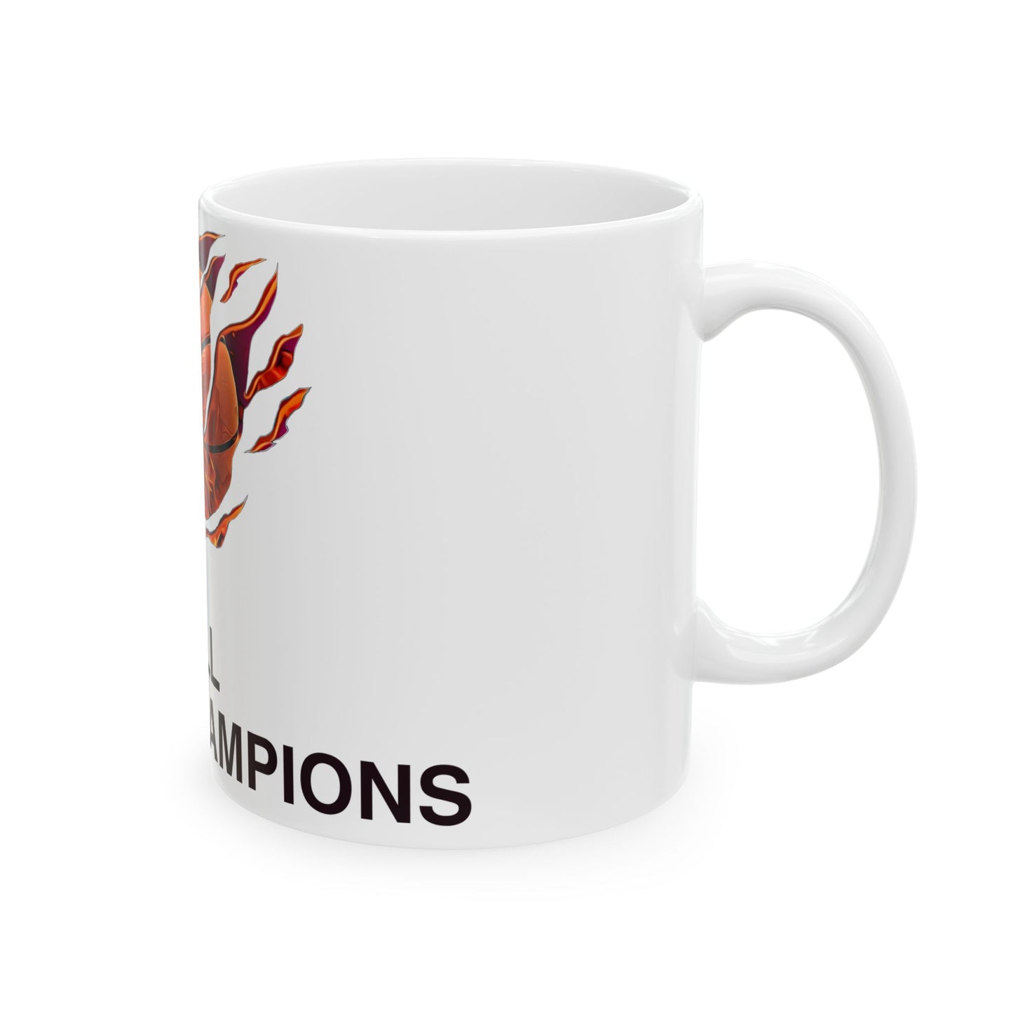 Flaming Basketball Champion Mug - Gift for Sports Lovers